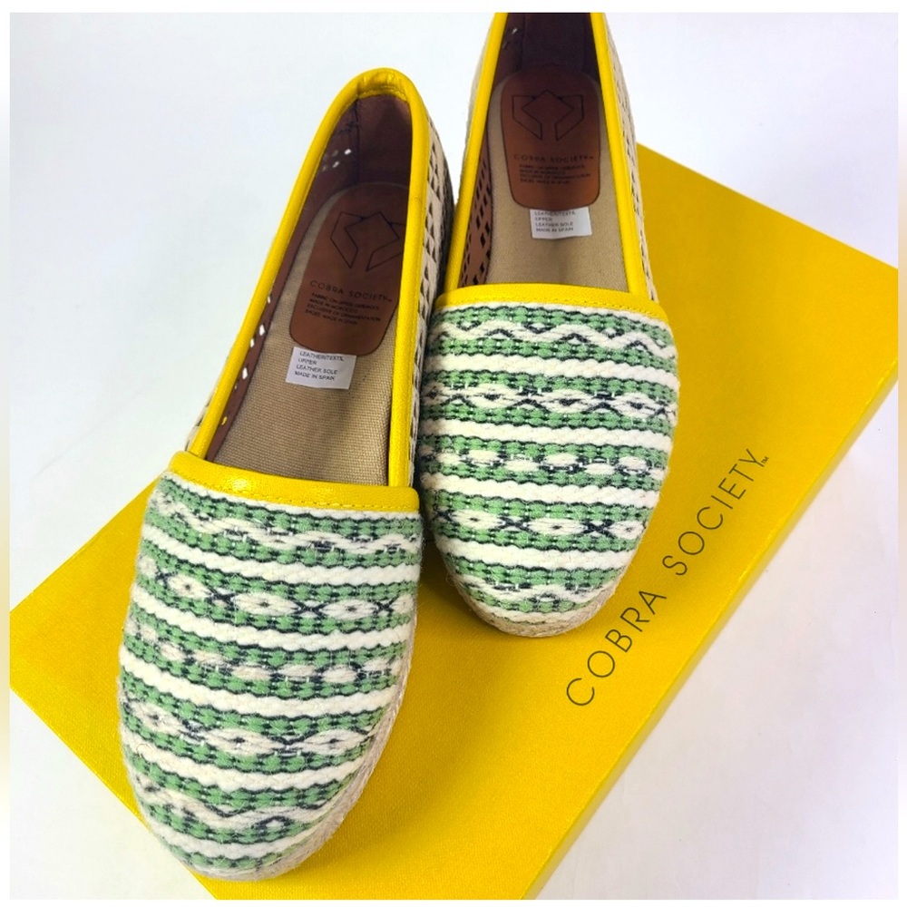 New Cobra Society Molly Wool, Calf hair, leather espadrille 40 8.5-9 SOLD OUT